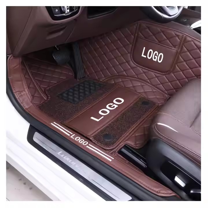 Car Mats 4 Pieces Double Layered Floor Mat Double Layered Diamond Car For Toyota